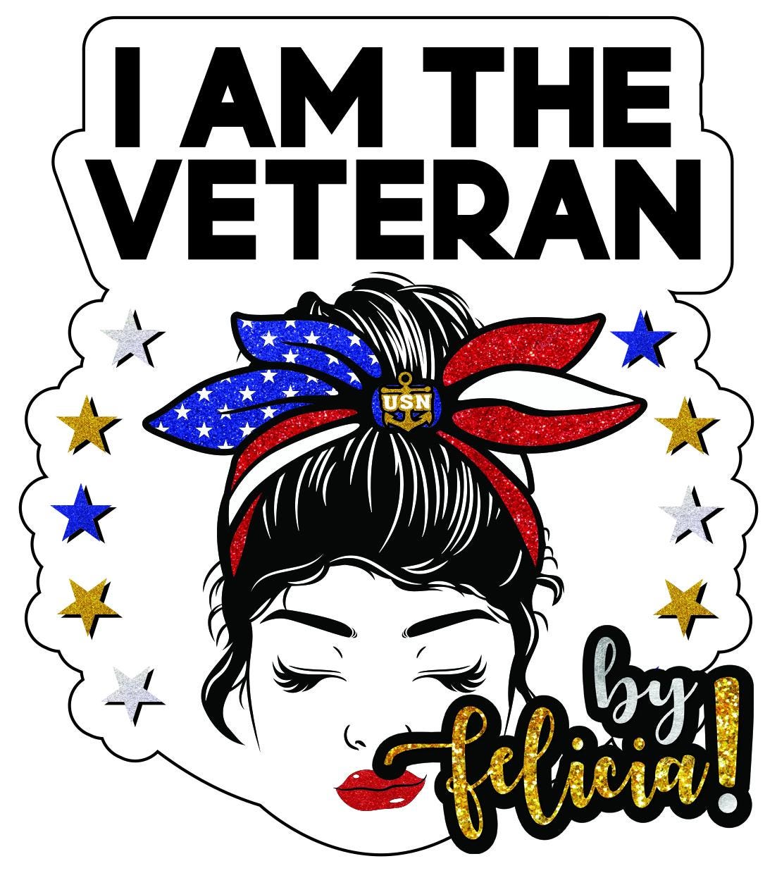 ARMY Female Veteran Waterproof Sticker: Military Pride Decal