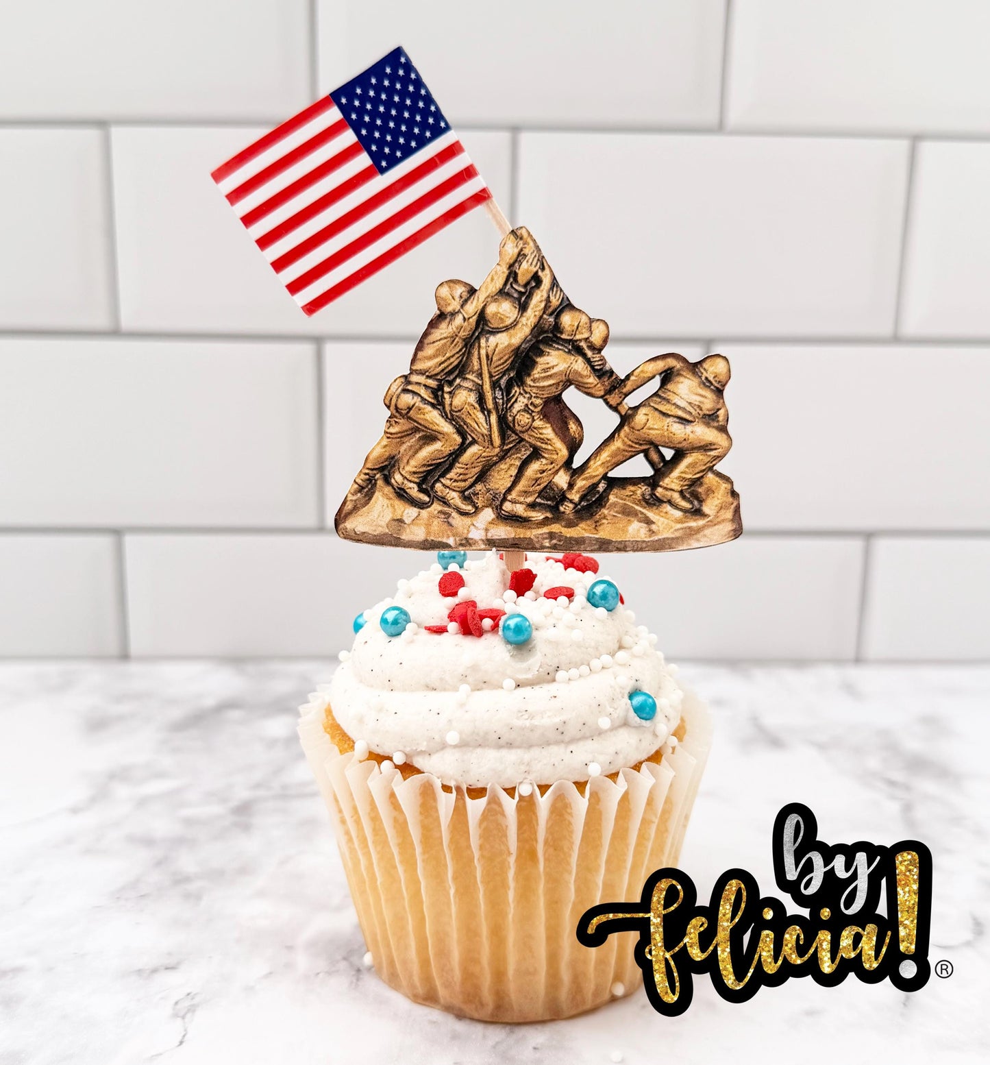 250th Marine Corps Birthday Cupcake Toppers: USMC Party Decorations