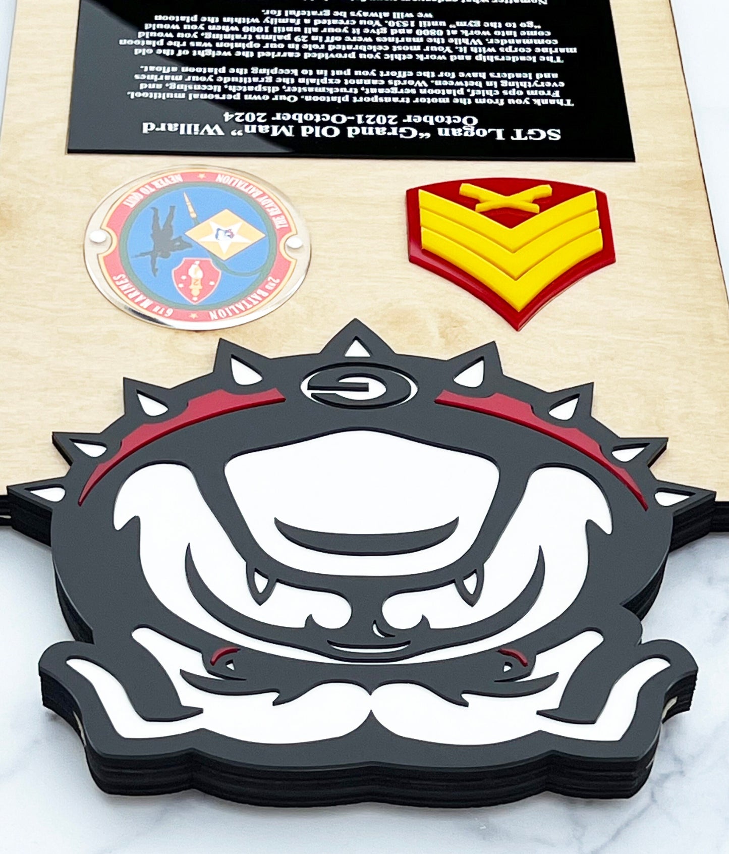 Marine corps plaques, Marine Corps retirement gift, marine corps gift, USMC plaque, Marine retirement, Marine retired, USMC License #286-23