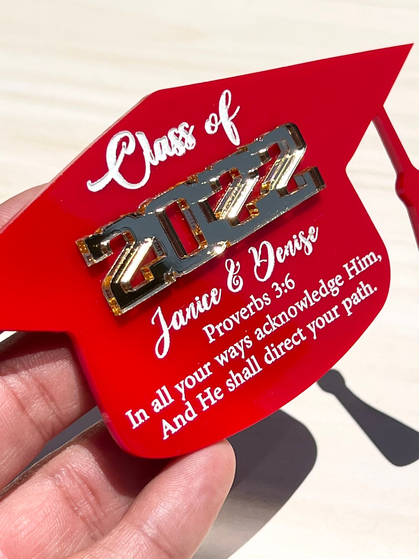 Personalized Graduation Magnet Favors: Acrylic Class of 2024