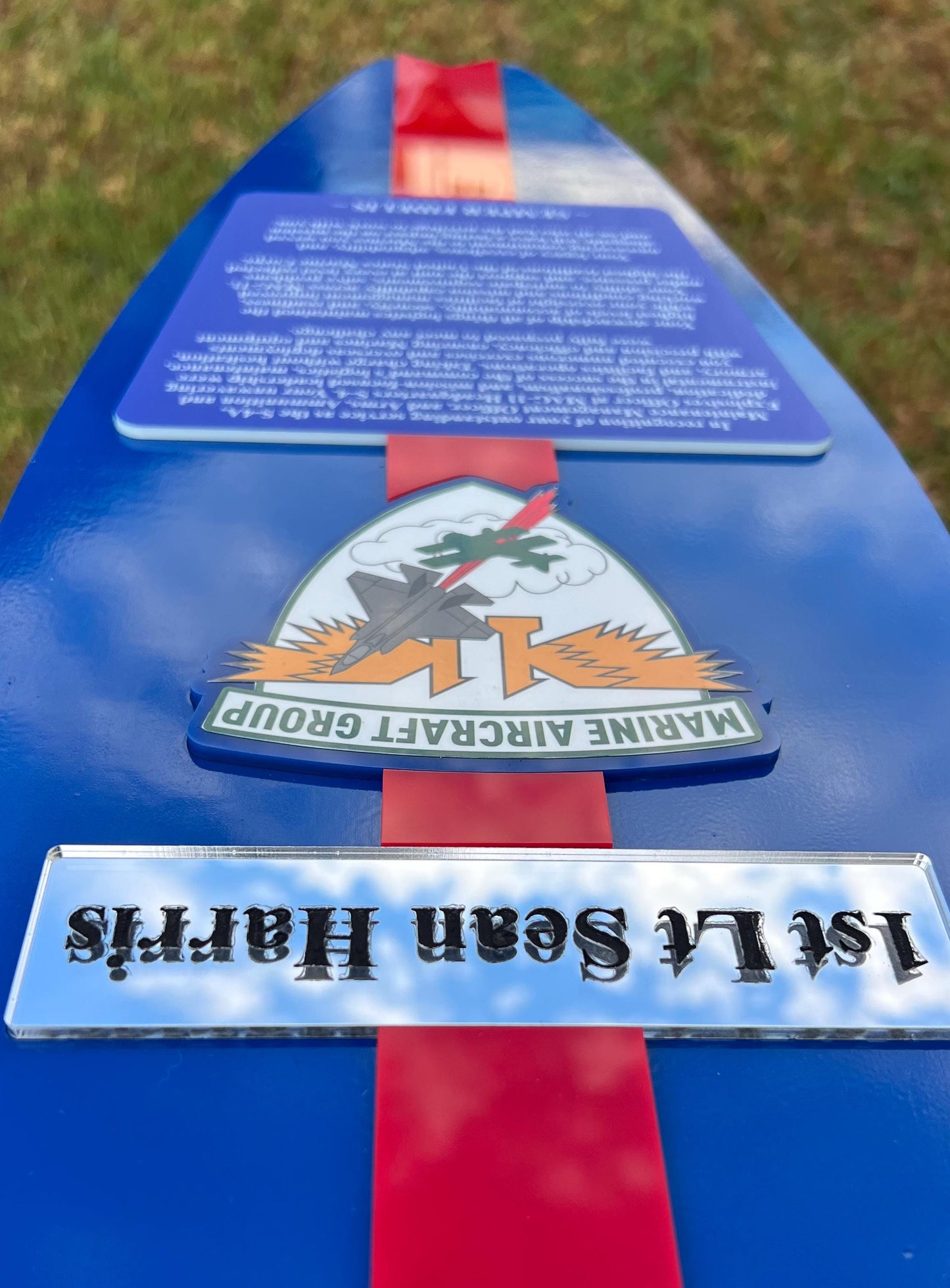 Handmade Marine Corps Plaque: USMC Retirement Gift