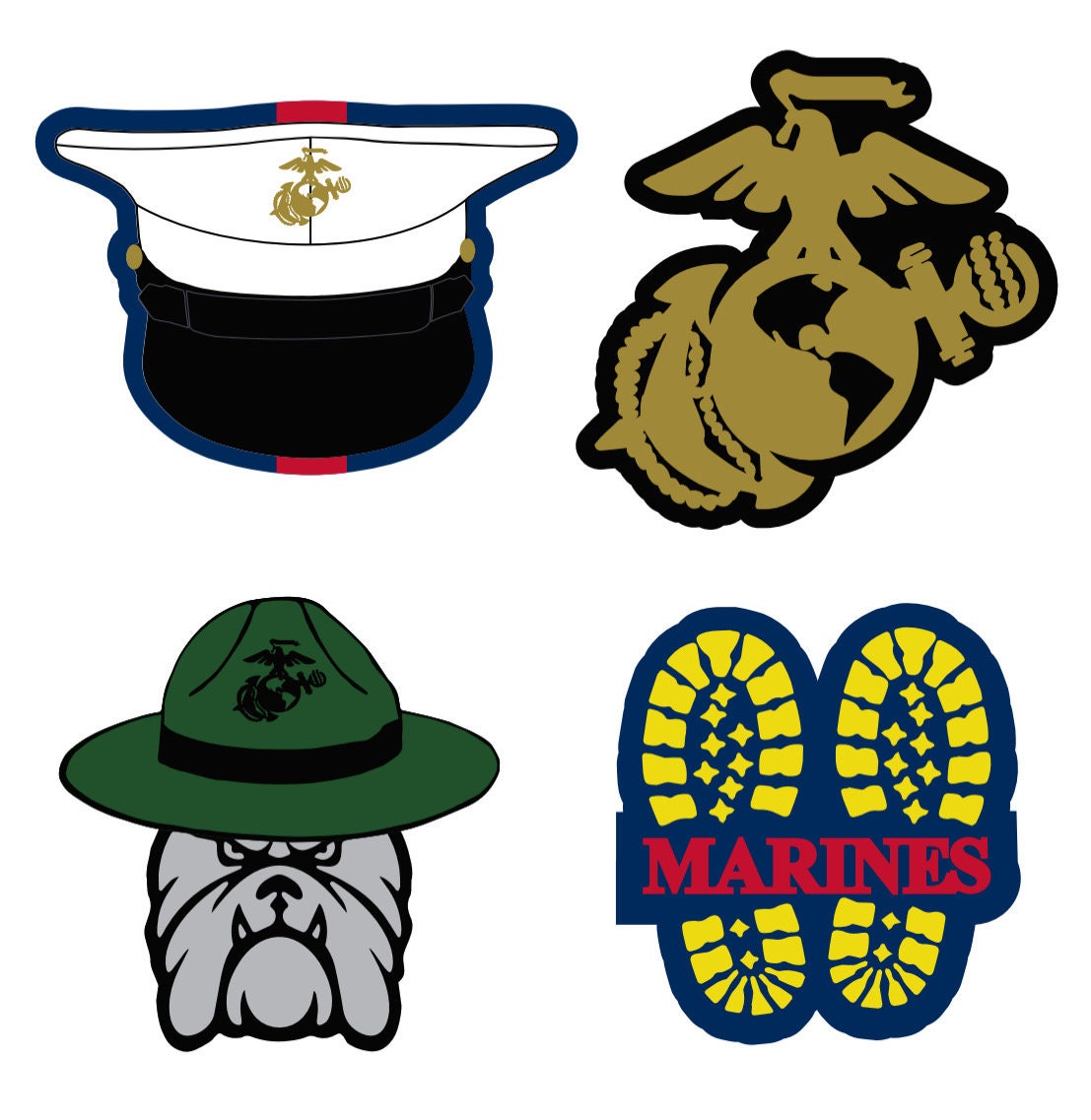 Marine Corps Stickers | USMC Sticker | Women Marine Veteran | Military Stickers | Marine Corps Sticker pack | USMC License #286-23