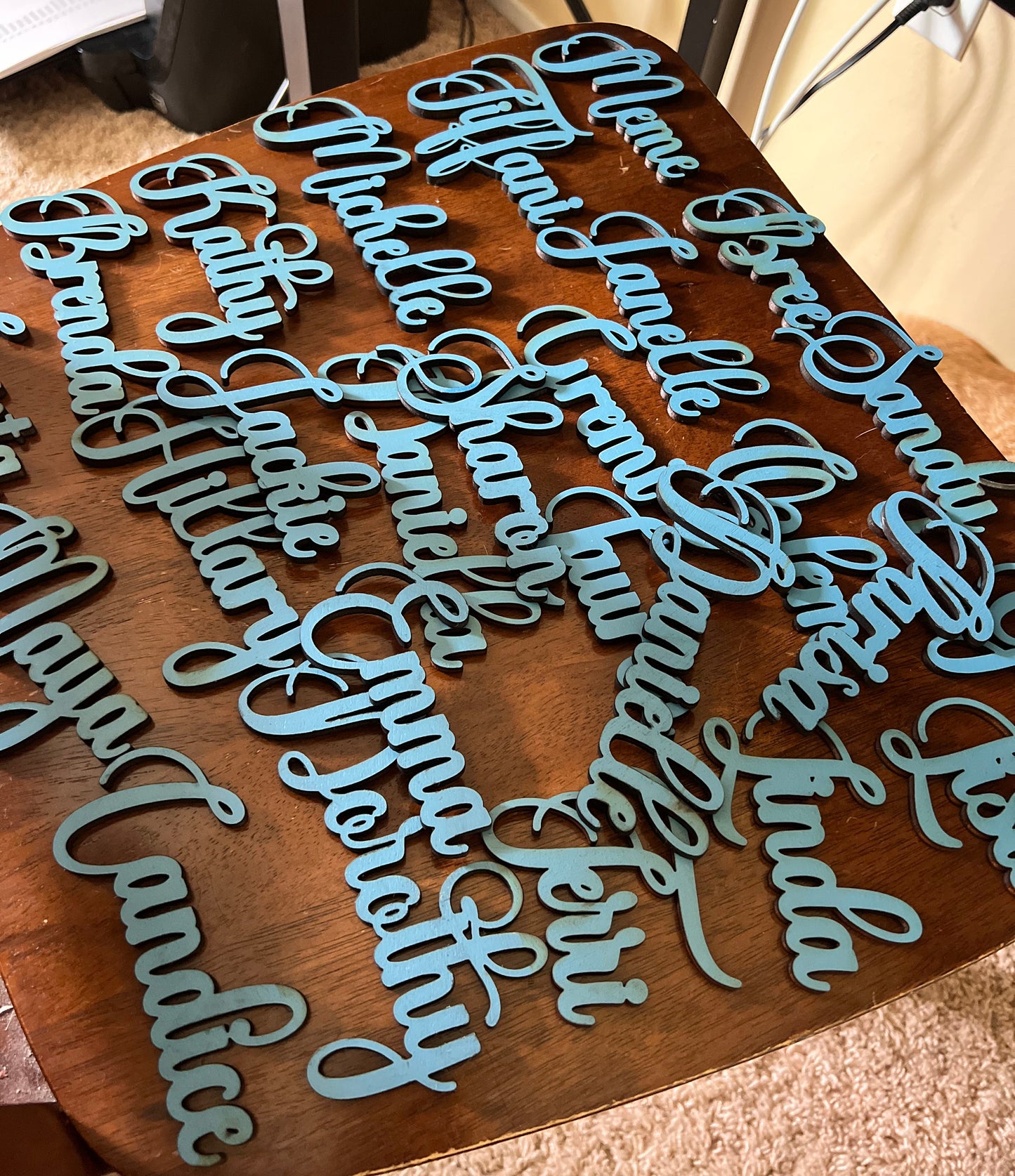 Personalized Wood Wedding Place Cards: Custom Name Tags