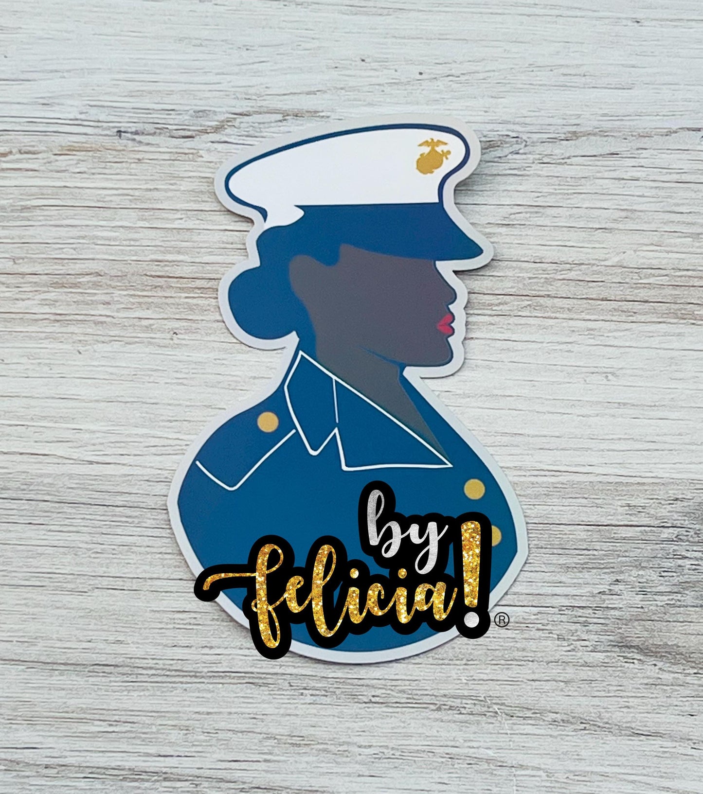 Dress Blues Female Marine Sticker, Female Marine Veteran, USMC Lady Sticker, Women Marine, Marine Corps lady stickers, USMC Hobbyist #286-23