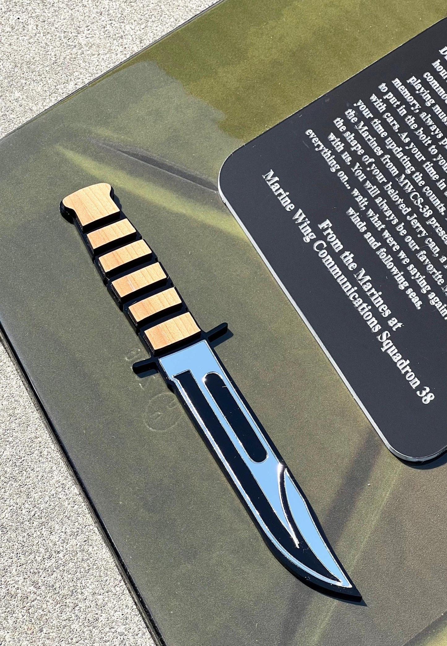 Handmade Marine Corps Retirement Plaque: USMC Gift