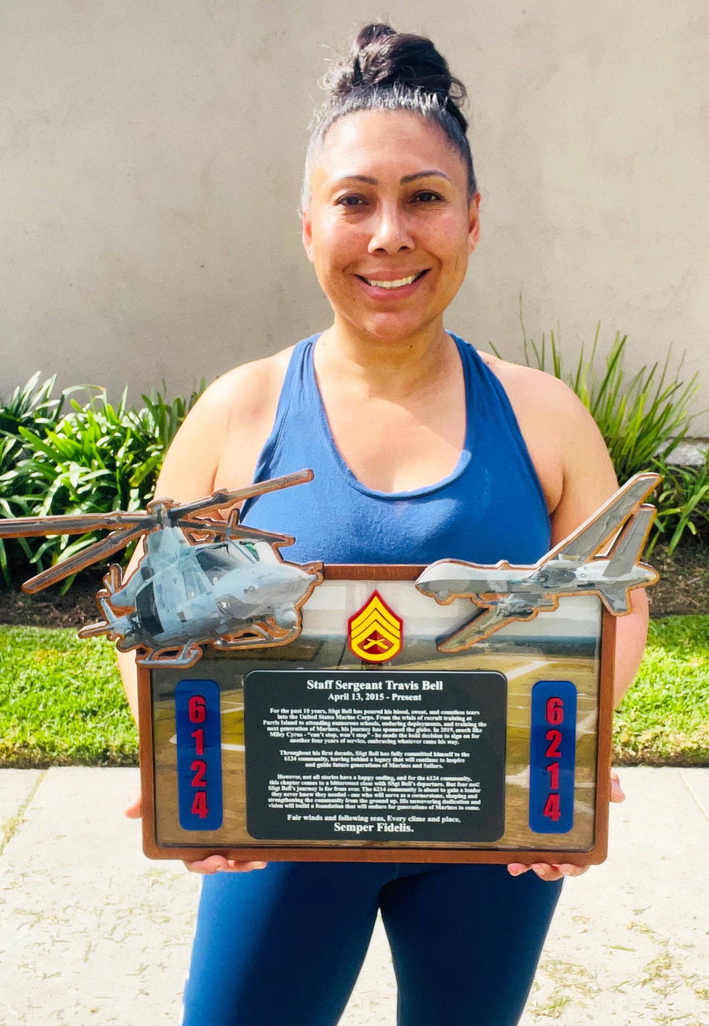 Helicopter plaque, Marine Corps retirement gift, marine corps gift, USMC plaque, Marine retirement, Marine retired, USMC License #286-23