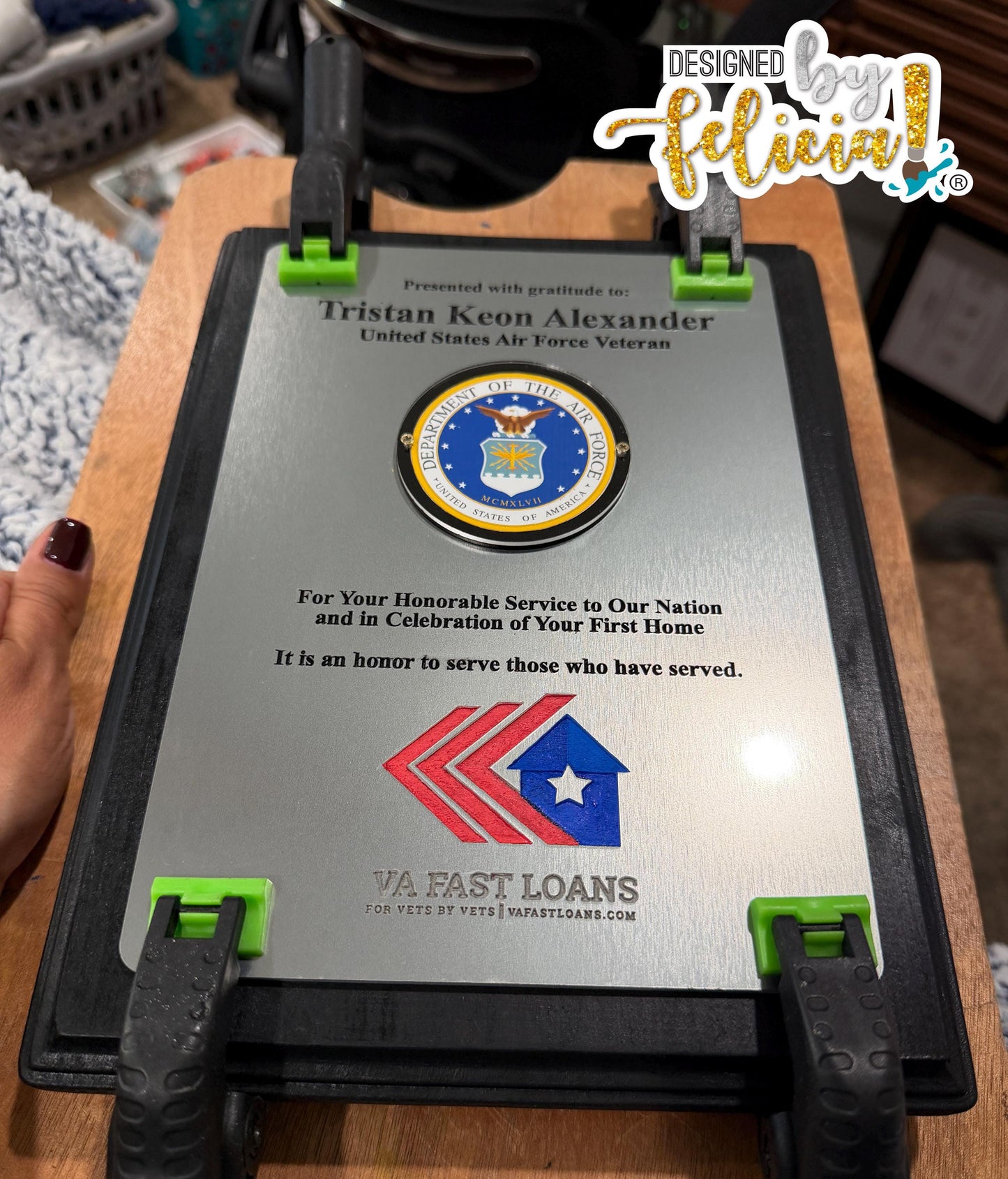 Air Force plaque, Real estate gift, Homeowner gift, Welcome home gifts, Just closed sign, Housewarming gift ideas, Housewarming sign