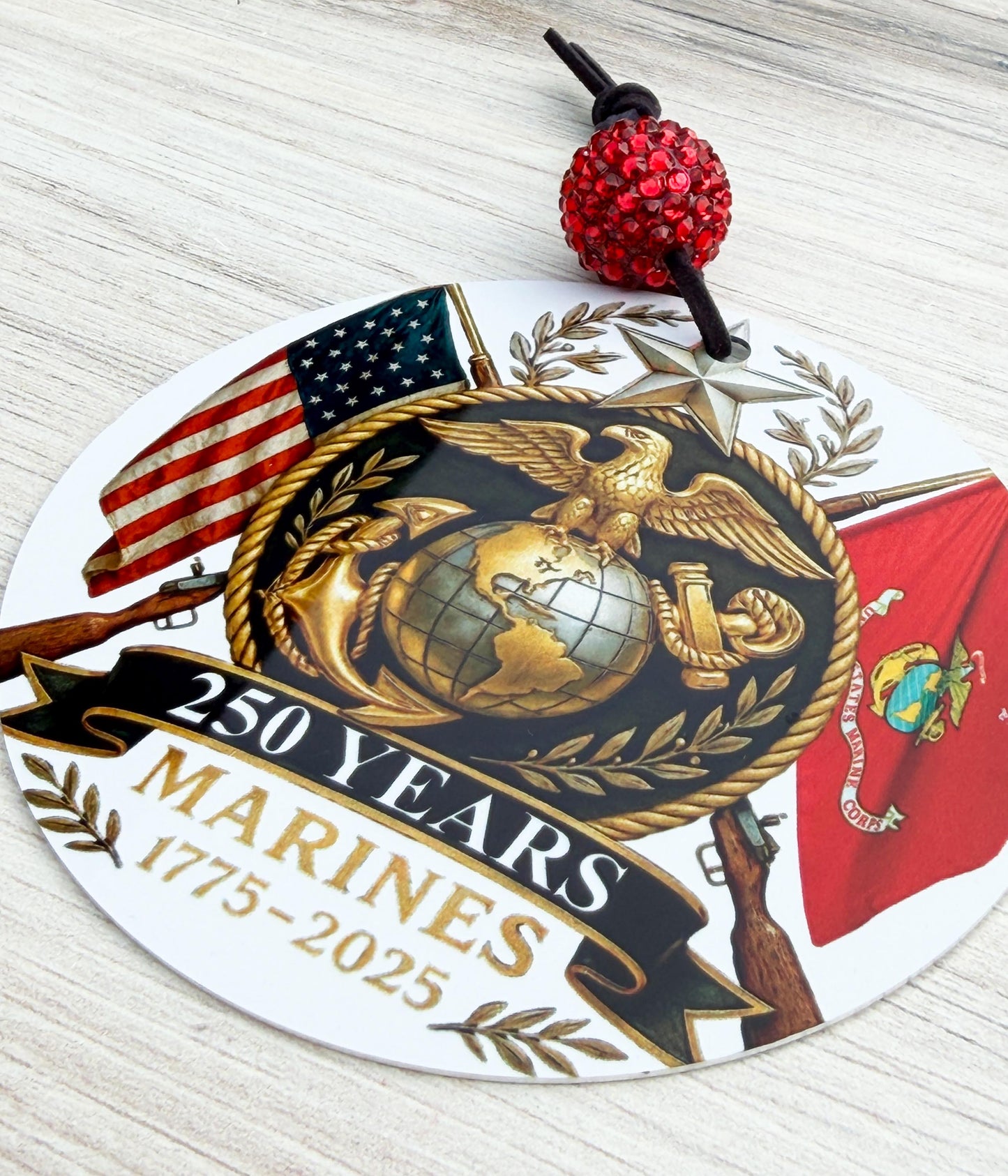 250th Anniversary ornament, 250th Marine Corps ornament, USMC Ornament, Marine Corps Gifts, USMC Gifts, Military Ornament, USMC Lic #286-23